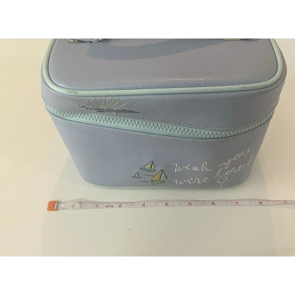 VTG Y2K Gymboree Girls Makeup Bag Blue Wish You Were Here Nautical Boat Travel